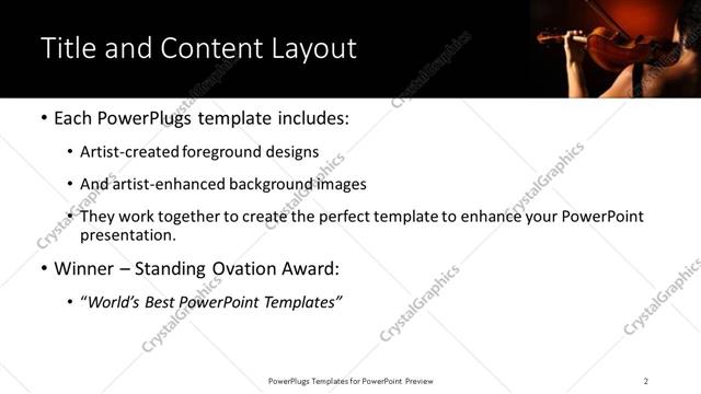 Title and Content presentation slide layout