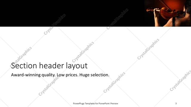Section Header presentation slide layout