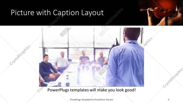 Picture with Caption presentation slide layout