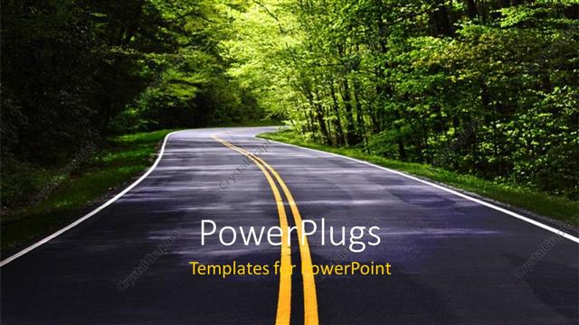  Presentation with area - Narrow country road through heavily wooded rural area