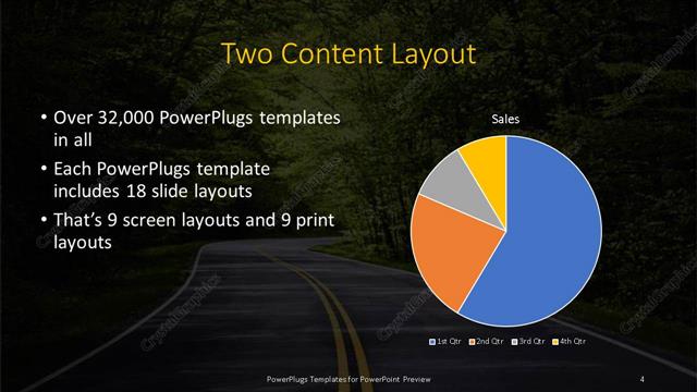Two Content presentation slide layout