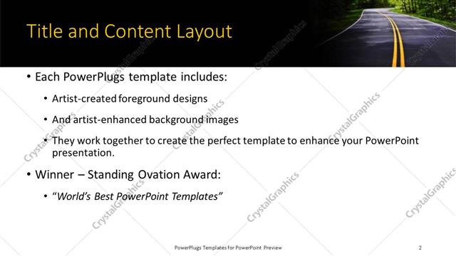 Title and Content presentation slide layout