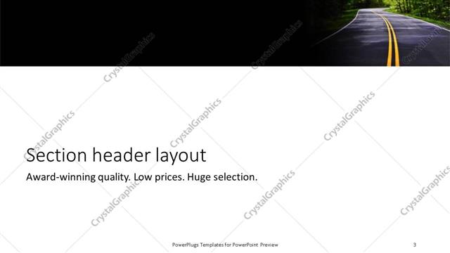 Section Header presentation slide layout