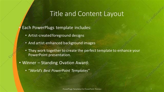Title and Content presentation slide layout