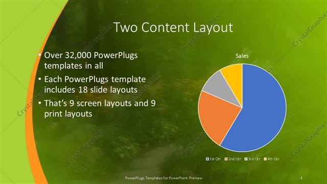 Two Content presentation slide layout