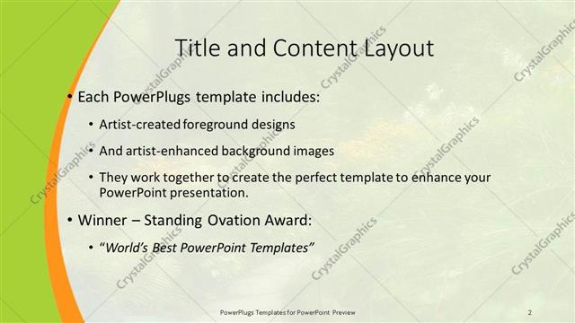 Title and Content presentation slide layout