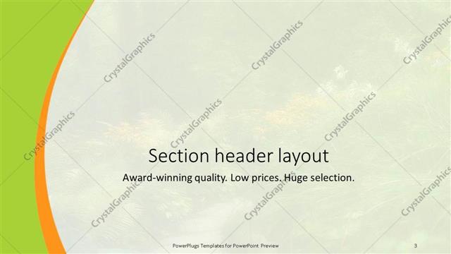 Section Header presentation slide layout