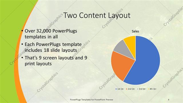 Two Content presentation slide layout