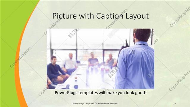 Picture with Caption presentation slide layout