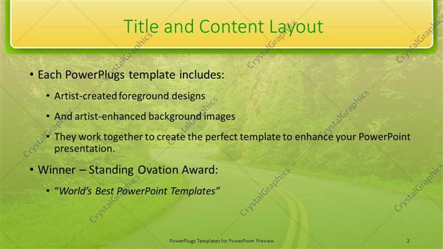 Title and Content presentation slide layout