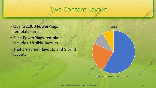 Two Content presentation slide layout
