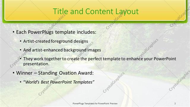 Title and Content presentation slide layout