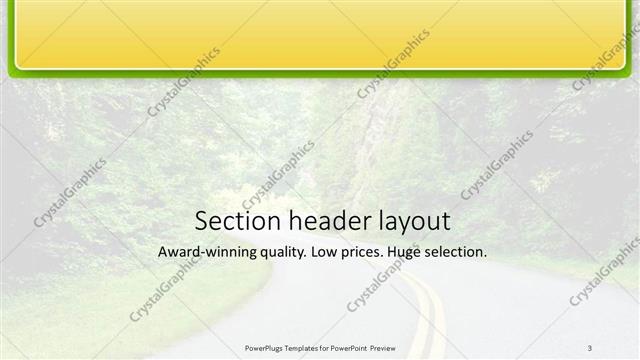 Section Header presentation slide layout