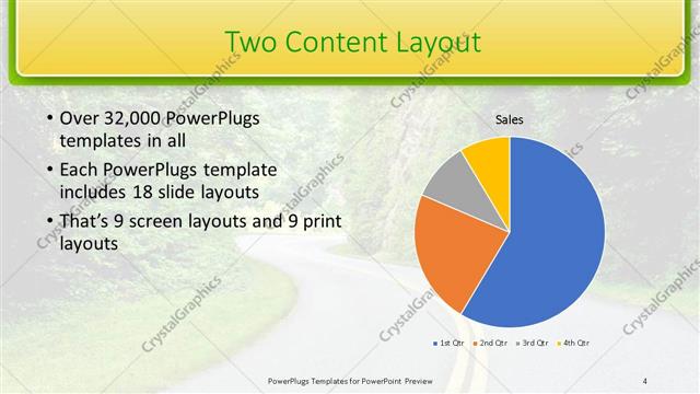 Two Content presentation slide layout