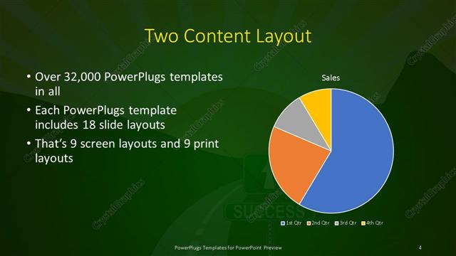 Two Content presentation slide layout