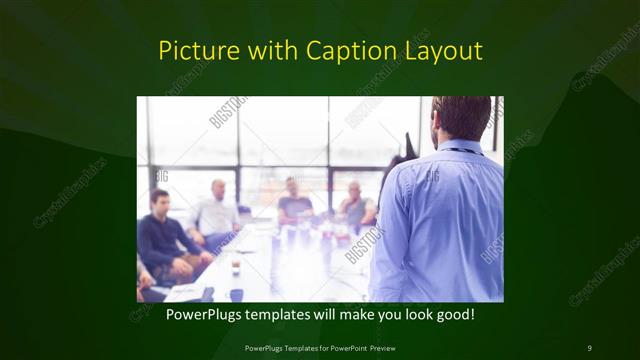 Picture with Caption presentation slide layout