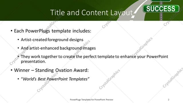 Title and Content presentation slide layout