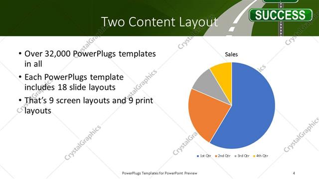 Two Content presentation slide layout