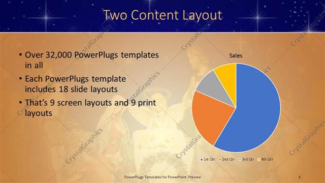 Two Content presentation slide layout