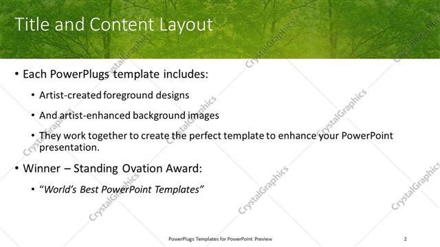 Title and Content presentation slide layout