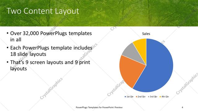 Two Content presentation slide layout