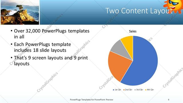 Two Content presentation slide layout