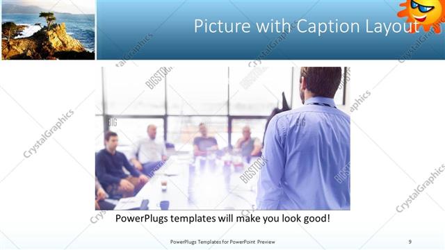 Picture with Caption presentation slide layout