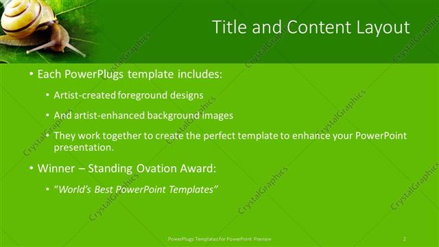 Title and Content presentation slide layout