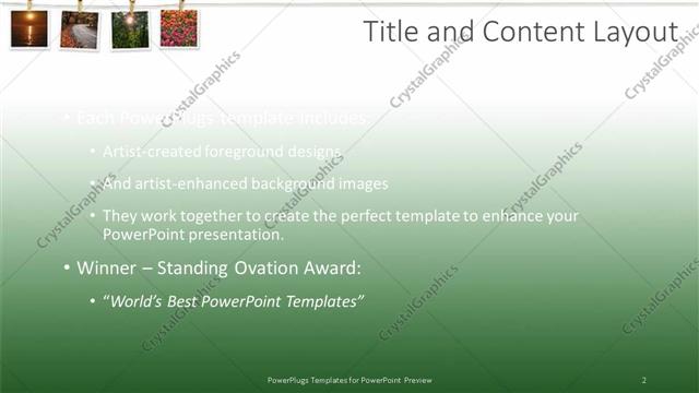 Title and Content presentation slide layout