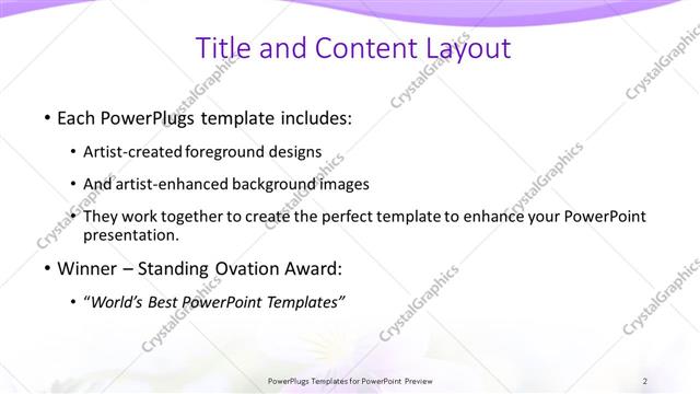 Title and Content presentation slide layout