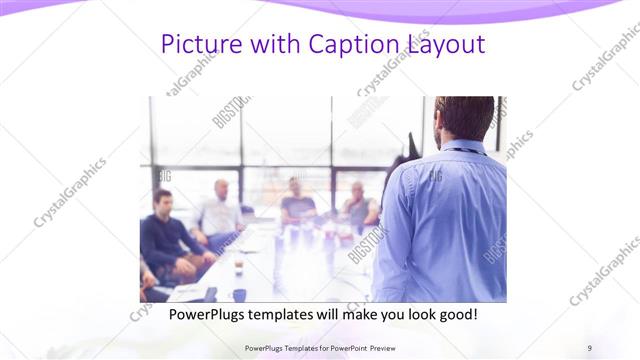 Picture with Caption presentation slide layout