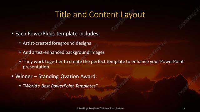 Title and Content presentation slide layout