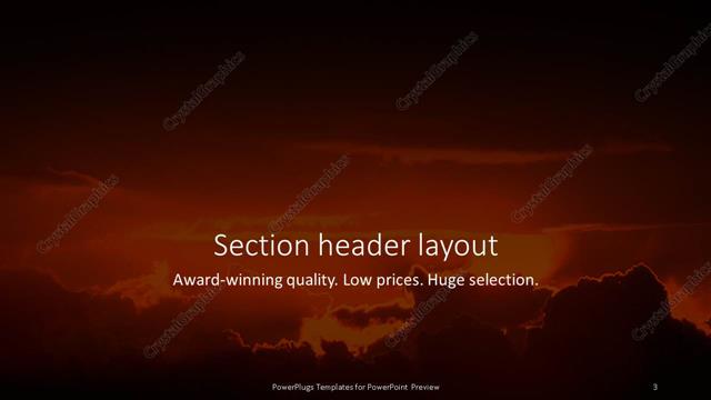 Section Header presentation slide layout