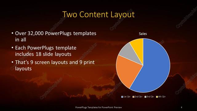 Two Content presentation slide layout
