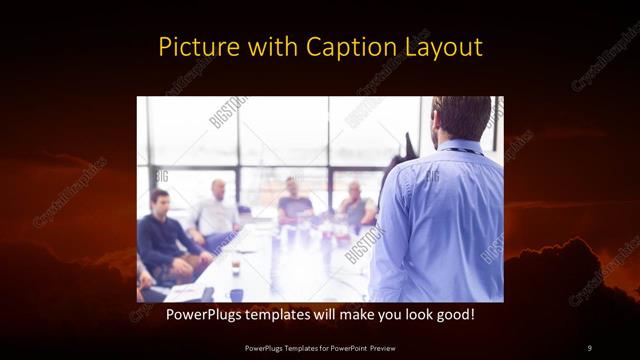 Picture with Caption presentation slide layout