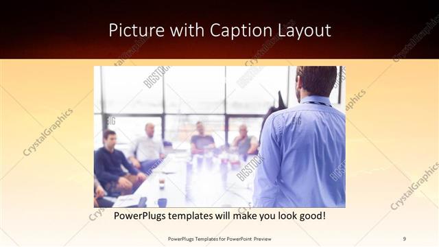 Picture with Caption presentation slide layout