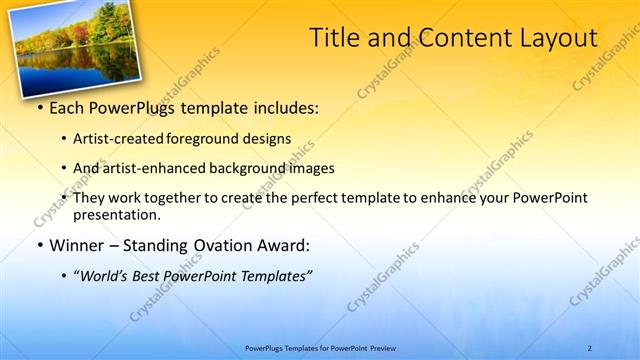 Title and Content presentation slide layout