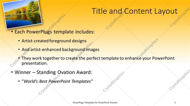 Title and Content presentation slide layout