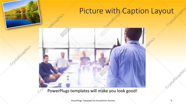 Picture with Caption presentation slide layout