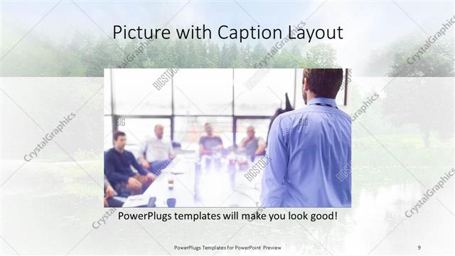 Picture with Caption presentation slide layout