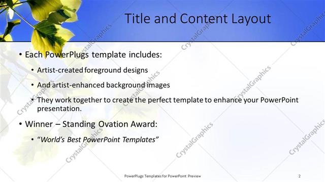Title and Content presentation slide layout