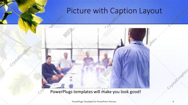 Picture with Caption presentation slide layout