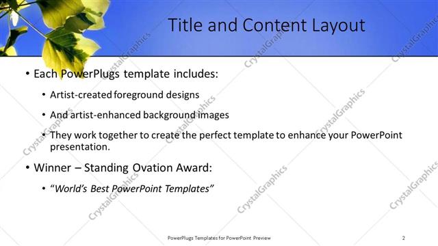 Title and Content presentation slide layout