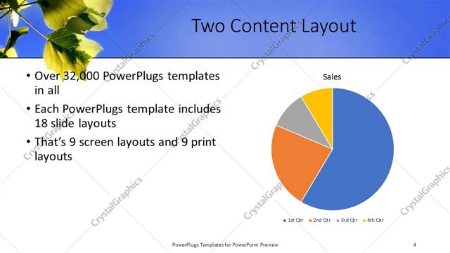 Two Content presentation slide layout