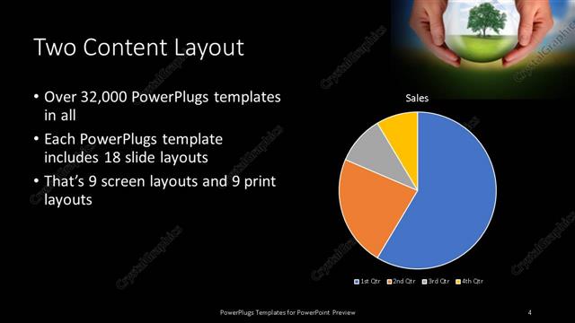 Two Content presentation slide layout