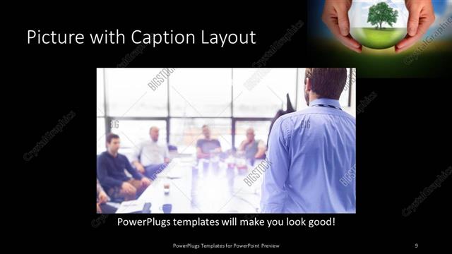 Picture with Caption presentation slide layout