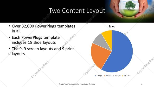 Two Content presentation slide layout