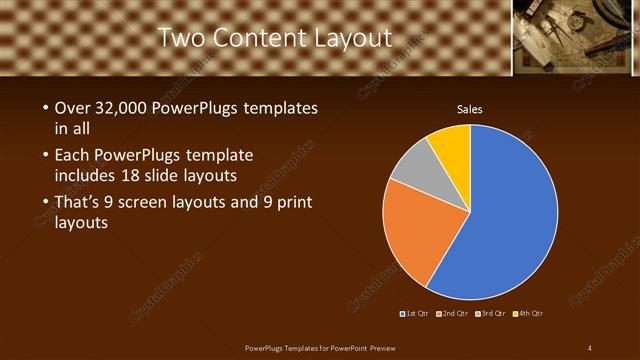 Two Content presentation slide layout