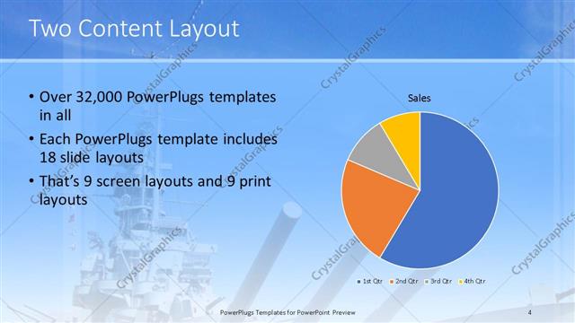 Two Content presentation slide layout