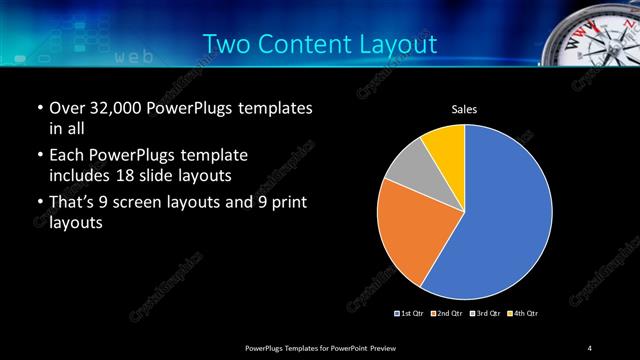 Two Content presentation slide layout